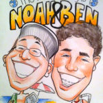 Sign-in-board-for-bar-mitzvah-caricature