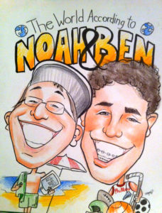 Sign-in-board-for-bar-mitzvah-caricature