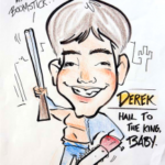 Derek's Ash from the evil dead Caricature for his NJ Bar Mitzvah