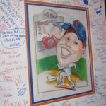 A caricature of Ari for his Bar Mitzvah Sign in Board