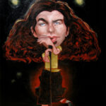 Pearl Jam singer Eddie Vedder caricature portrait