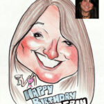 birthday caricature for karen