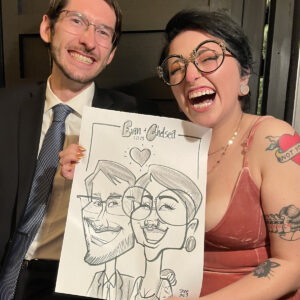 Wedding Caricatures at Terrain Gardens, Devon PA 2