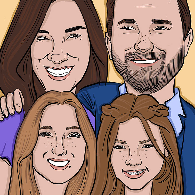 digital gift caricatures from photographs