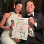 Wedding caricatures at Cairnwood Estate