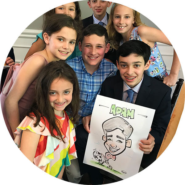 Caricatures at Adam's Bar Mitzvah – Peddler's Village